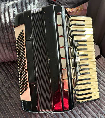 Black piano accordion - piano,