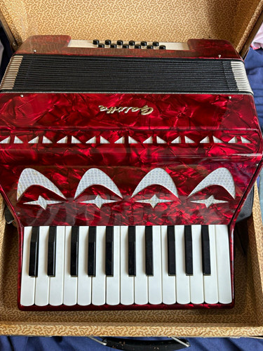 Galotta red piano accordion - accordion, 25